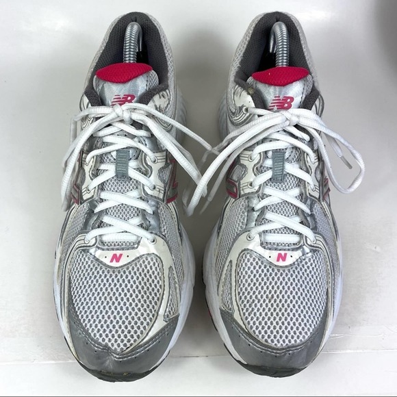 NEW BALANCE 470 MADE IN USA METALLIC SILVER AND PINK SNEAKERS WOMEN’S SIZE 10 - Picture 4 of 13